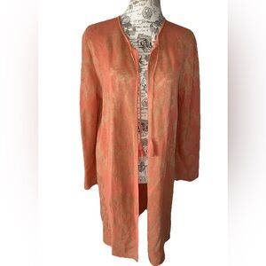 Rara Avis Iris Apfel Light Weight Printed Duster Jacket Sweater Wrap Size M